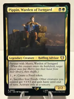 Pippin, Warden of Isengard 65 R Commander: The Lord of the Rings NM MTG - Image 1