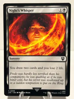 Night's Whisper 205 C Commander: The Lord of the Rings NM MTG - Image 1
