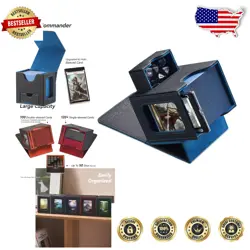 MTG Commander Deck Box with Magnetic Closure - Organizes 100 Cards Effortlessly - Image 1
