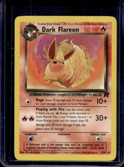 2000 Pokemon Team Rocket Dark Flareon #35/82 - Image 1