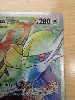Pokemon Swsh09 Arceus VSTAR TCG Card 176/172 Brilliant Stars Secret Pokemon NM - Image 3