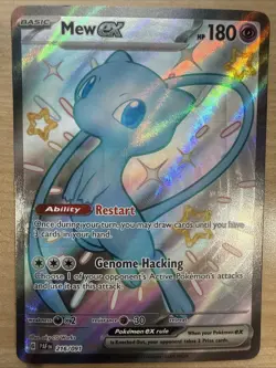 Pokemon TCG Mew EX 216/091 Paldean Fates Full Art Shiny Ultra Rare NM Condition - Image 1