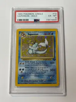 Pokemon Vaporeon 12/64 Jungle Holo - Image 1
