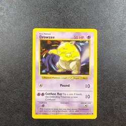 Drowzee 49/102 Base Shadowless Common Pokemon Card WOTC 1999 LP - Image 1