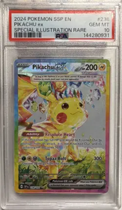 Pokemon Pikachu ex 238/191 Surging Sparks Holo PSA 10 Special Illustration Rare - Image 1