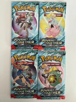 (Lot of 4) Pokemon Booster Packs Pokemon Scarlet & Violet Journey Together #1 - Image 1