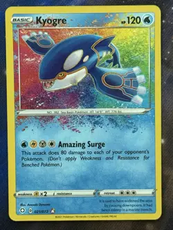 Pokemon TCG Kyogre Shining Fates 021/072 Holo Amazing Rare Near Mint - Image 1