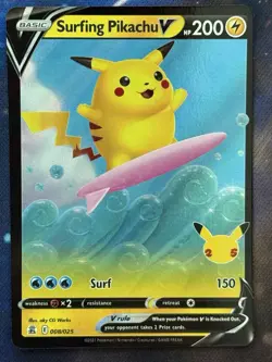 Pokemon Surfing Pikachu V CELEBRATIONS 008/025 nm - Image 1