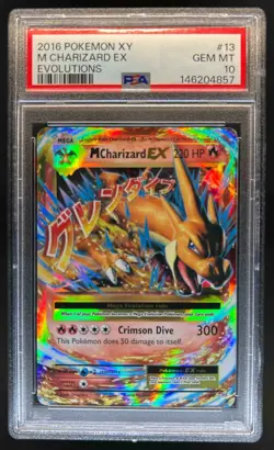 2016 Pokemon XY Evolutions Mega Charizard Holo #13/108 PSA 10 GEM MINT - Image 1