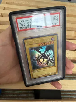(US) English 1st Edition PSA 9 - Red Eyes Black Dragon SDJ-001 Yugioh Yu-gi-oh - Image 1