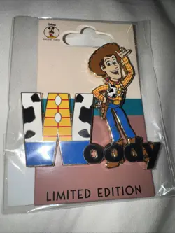 Disney Employee Center Toy Story Woody Character Name Pin LE 250 HTF - Image 1