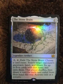 MTG the Brothers' War the Stone Brain Foil Card Near Mint 247/287 Rare - Image 1