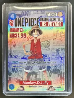 2026 One Piece Promos Monkey D. Luffy College Basketball Giveaway Promo #P-055 - Image 1