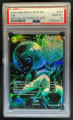 2025 One Piece Legacy of the Master Lim Special Alternate Art #OP12-037 PSA 10 - Image 1