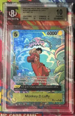 2024 Monkey D Luffy OP07-109 Alt Art Treasure Rare One Piece Two Legends BGS 10 - Image 1