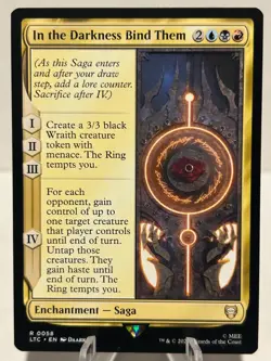 In the Darkness Bind Them 58 R Commander: The Lord of the Rings NM MTG - Image 1
