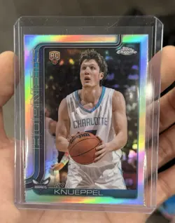 2025-26 Topps Chrome Kon Knueppel #254 Refractor (RC) Hornets - Image 1