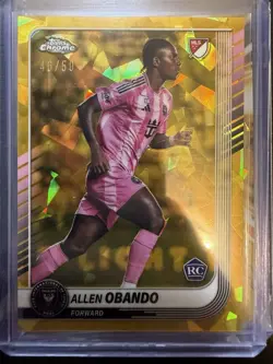 ALLEN OBANDO 2025 TOPPS CHROME MLS SAPPHIRE GOLD REFRACTOR RC /50 - Image 1