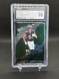 2025 Panini Revolution Shockwave Green Cosmo Colston Loveland RC CGC 10 - 02/25 - Image 1