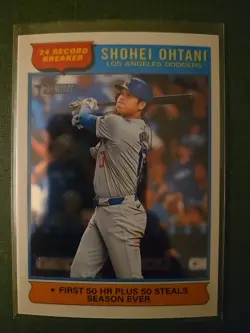 2025 Topps Heritage - Record Breakers Shohei Ohtani #1 Chrome - Image 1