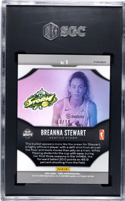 2020 Panini Prizm WNBA Breanna Stewart Fireworks #5 Gold /10 SGC 10 Gem Mint - Image 2