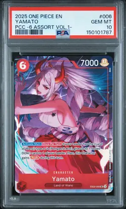 2025 ONE PIECE PREMIUM CARD COLLECTION -6 ASSORT VOL.1- #006 YAMATO PSA 10 - Image 1