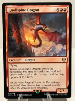 Knollspine Dragon 224 R Commander: The Lord of the Rings NM MTG - Image 1