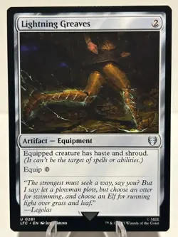 Lightning Greaves 281 U Commander: The Lord of the Rings NM MTG - Image 1