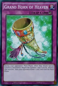 MP16-EN160 GRAND HORN OF HEAVEN COMMON 1ST EDITION YuGiOh CARD - Image 1