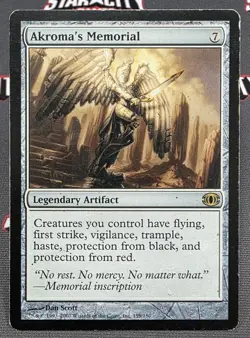 MTG Akroma's Memorial- DAMAGED -Future Sight Magic the Gathering Card #159 - Image 1