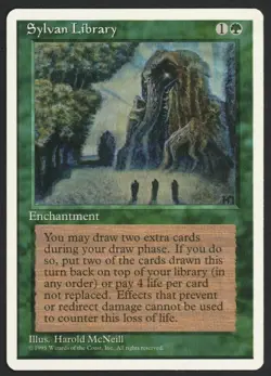 ***Sylvan Library*** MTG 4th Edition Magic Kid Icarus - Image 1