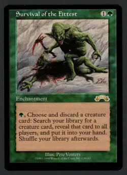 ***Survival of the Fittest (Corner Bend)*** MTG Exodus Magic Kid Icarus - Image 1