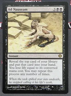 MTG Ad Nauseam- DAMAGED -Shards of Alara Magic the Gathering Card #063 - Image 1