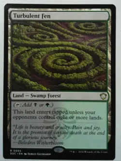 Turbulent Fen *Rare* Magic MtG x1 SOC Commander Secrets of Strixhaven - Image 1