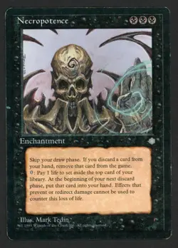 ***Necropotence*** MTG Ice Age Magic Kid Icarus - Image 1