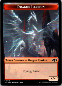 x4 Play Set: Dragon Illusion Monk Double-Sided 15 Token - Image 1