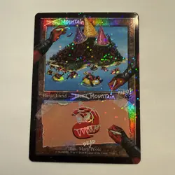 Mountain POOL PARTY FOIL 7128 Deadpool Secret Lair SCD MTG Basic Land Unplayed - Image 1