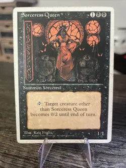 Magic The Gathering - Sorceress Queen - 1995 4th Edition - Image 1