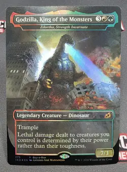 MTG FOIL Zilortha, Strength Incarnate- DAMAGED -Buy-a-Box Promo Magic Card # 275 - Image 1