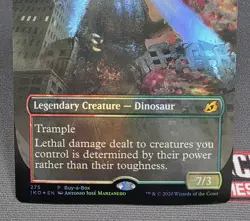 MTG FOIL Zilortha, Strength Incarnate- DAMAGED -Buy-a-Box Promo Magic Card # 275 - Image 4