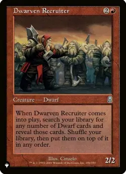 X 1 Dwarven Recruiter NM-M Mystery Booster List 186 MTG Magic The Gathering - Image 1