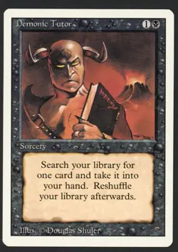 ***Demonic Tutor*** MTG Revised Magic Kid Icarus - Image 1