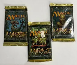 Mirage Sealed Booster Pack 3 Lot MTG Magic the Gathering 1996 - Image 1