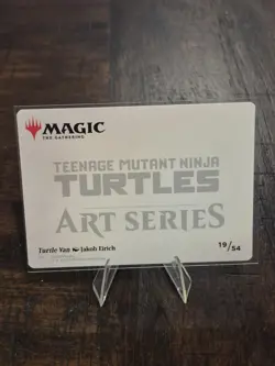 Magic The Gathering TMNT Turtle Van Art Card Gold Signature NM - Image 2