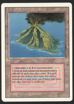 ***Volcanic Island*** MTG Revised Magic Kid Icarus - Image 1