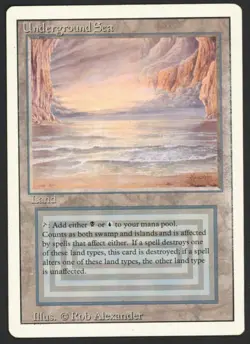 ***Underground Sea (Light Ring Ding)*** MTG Revised Magic Kid Icarus - Image 1