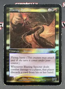 MTG FOIL Blazing Specter- DAMAGED -Invasion Magic the Gathering Card #236 - Image 1