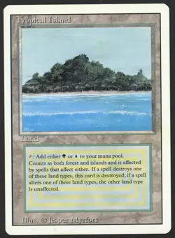 ***Tropical Island*** MTG Revised Magic Kid Icarus - Image 1