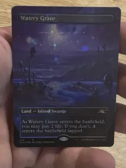 Watery Grave - Borderless Galaxy FOIL - Unfinity - NM MTG - Image 1