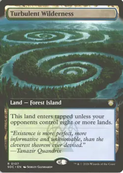 MTG Turbulent Wilderness (0107) Non-Foil Extended Art Secrets Of Strixhaven NM - Image 1